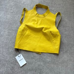 NWT Manokhi Carrie Leather Top